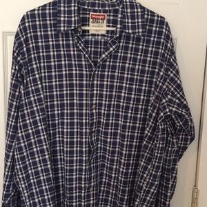 XL wrangle plaid shirt